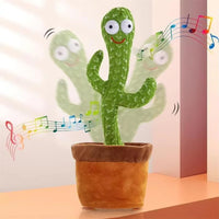 GilliBilli - Dancing Cactus Toy for Kids - Rechargeable Talking Singing Children Baby Plush Electronic Toys | Voice Recording | Repeats What You Say | LED Lights